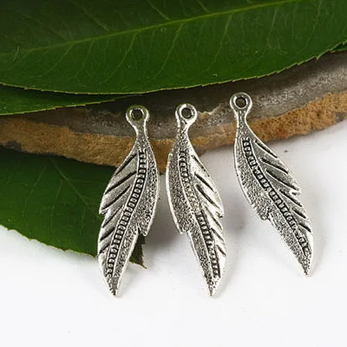 

20pcs Tibetan silver color leaf charms H2381