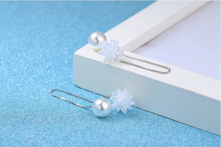 Женские длинные серьги подвески из серебра 925 пробы с жемчугом|earrings for|dropping earrings for