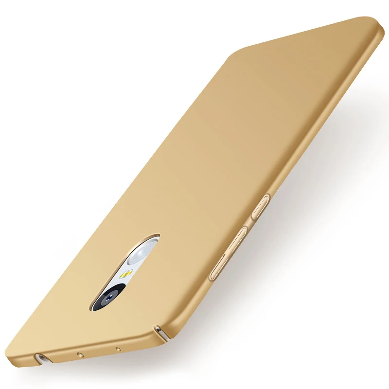 Золотой Жесткий ПК Frvsimem для Xiaomi Mi5 5S Plus A1 Mi6 Plus Redmi 3 3s 4 4A 5A Pro Global Note 3 4X Prime полный чехол Пластиковые чехлы для телефонов - Цвет: Золотой