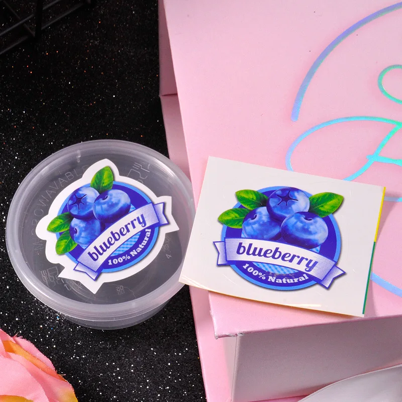 Счастливый обезьяна 15 шт./упак. Стикеры s игрушка для Slime коробка DIY клубника фруктовая наклейка для слизистой аксессуары для ящик для хранения