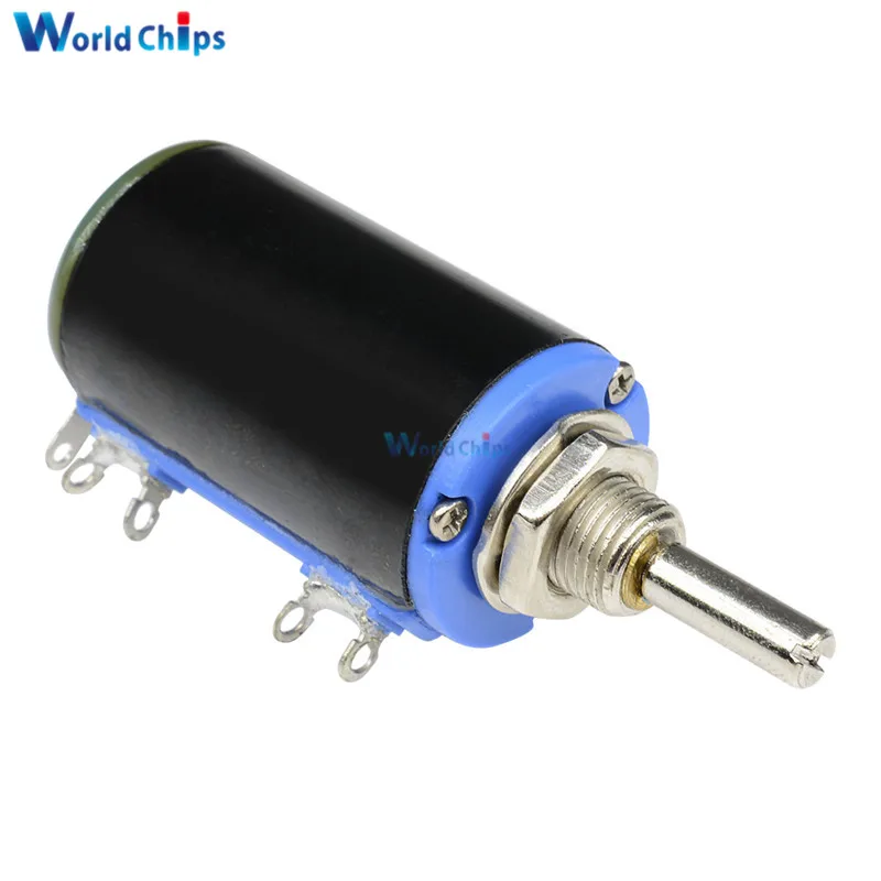 Black Precision WXD3-13-2W 10K ohm WXD3-13 2W Rotary Side Multi-Turn Multiturn Wirewound Linear Potentiometer Diy Kit | Электронные