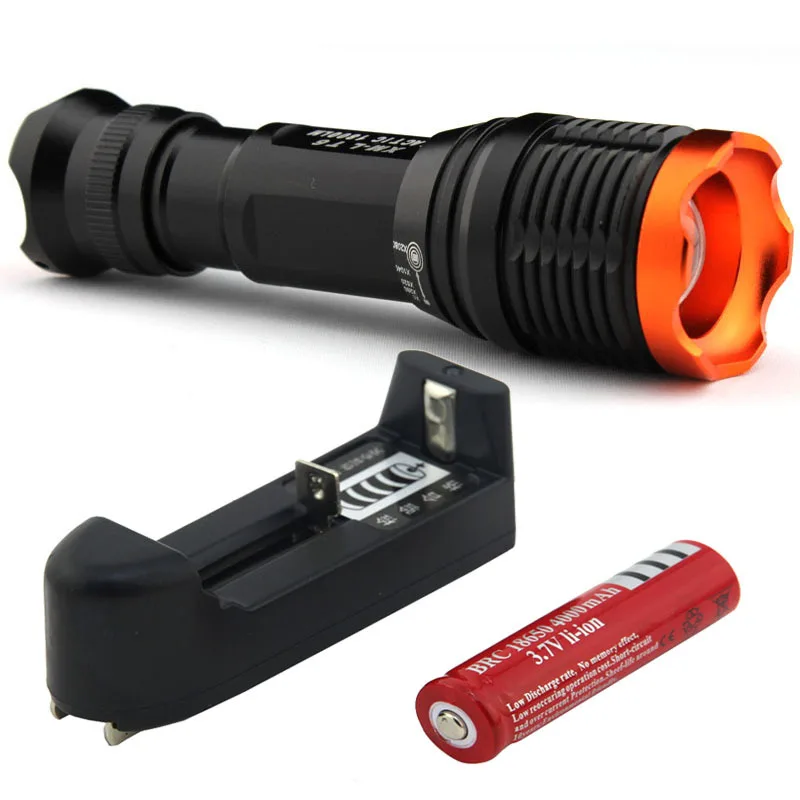 Портативный XM L T6 1800 лм Zoom 5 Режим фонарик 18650 зарядное устройство|5 mode flashlight|torch