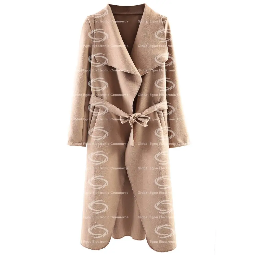 VESTLINDA женское модное повседневное пальто с ремнем стильное отложным воротником