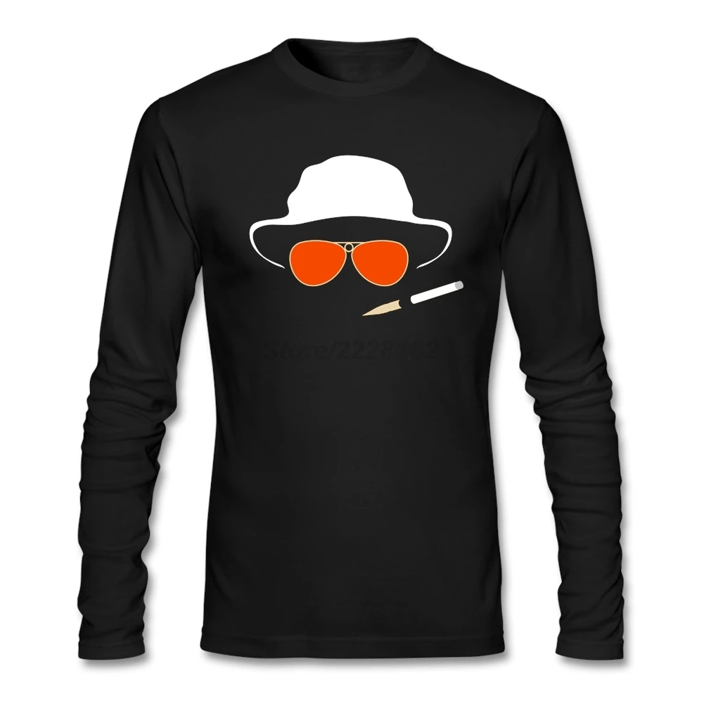 Мужская серая футболка с длинным рукавом Clever hat and Glasses костюмы по индивидуальному