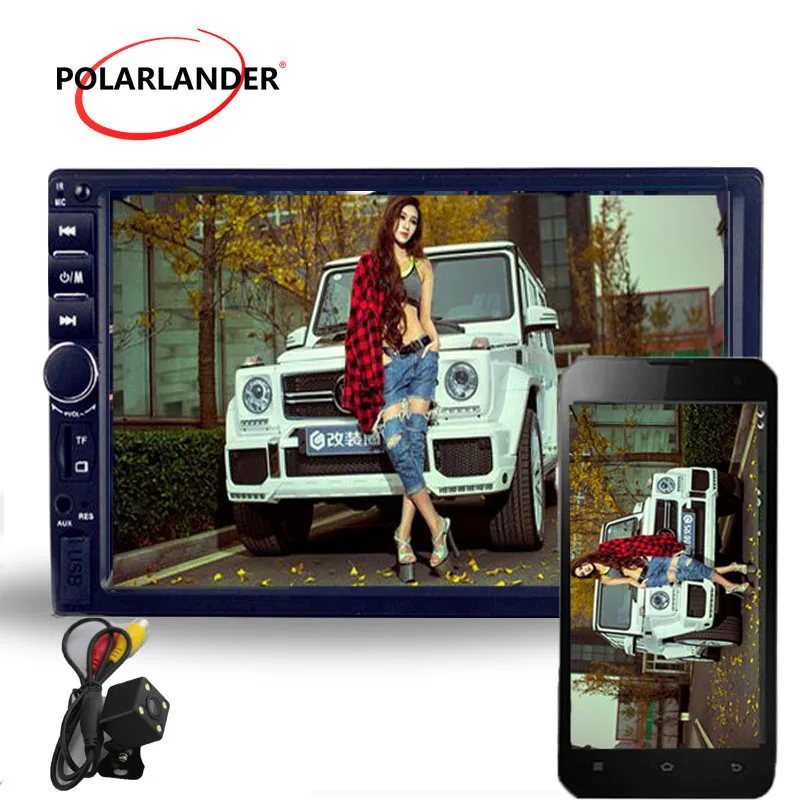 Автомобильная камера 7 дюймов Bluetooth FM автомобильная 2 Din автомобильное аудио