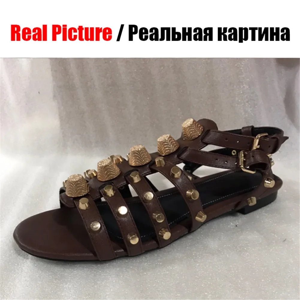 Karinluna/Роскошные брендовые дизайнерские кожаные женские сандалии гладиаторы