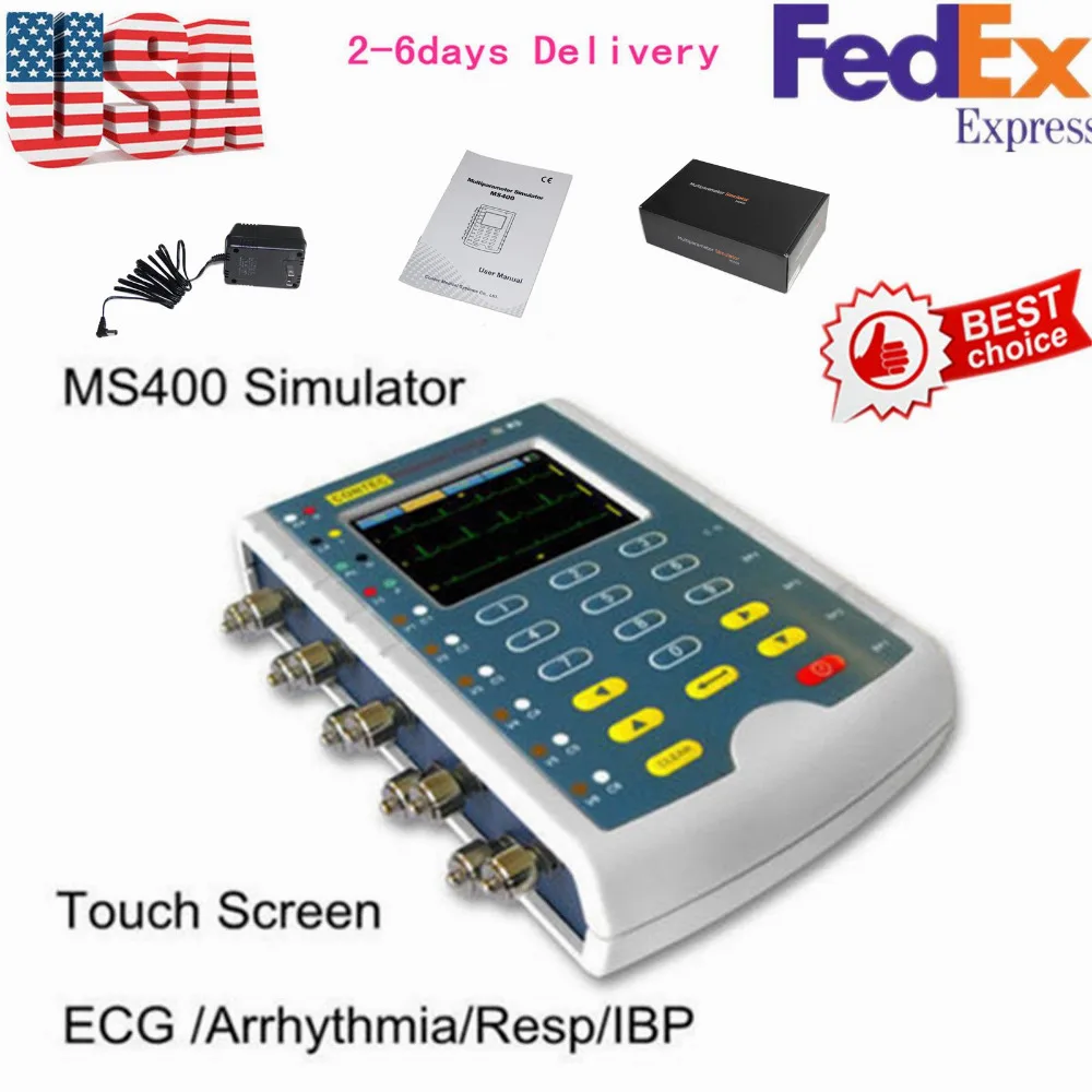 Быстрая CONTEC MS400 ЭКГ симулятор мультипараметрический Симулятор пациента