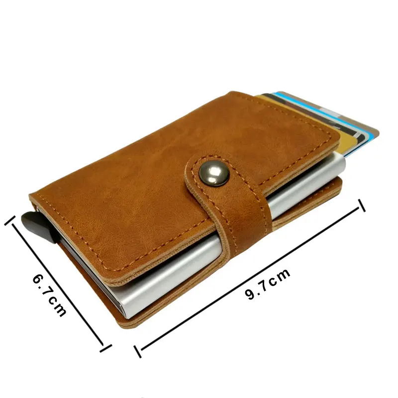 Для мужчин Алюминий бумажник с заднего кармана ID держатель для Карт RFID