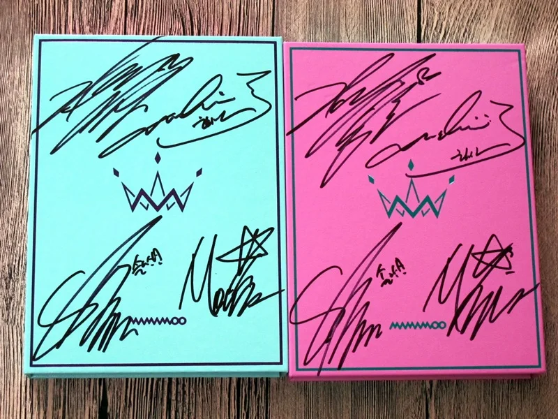 MAMAMOO с автографом 2017 мини альбом Фиолетовый CD корейский + подписанный плакат