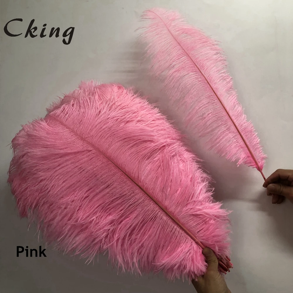 wholesale 100pcs High quality natural real peacock Blue dyed ostrich feathers 6-24inch/15-60cm diy Decorations stage performance