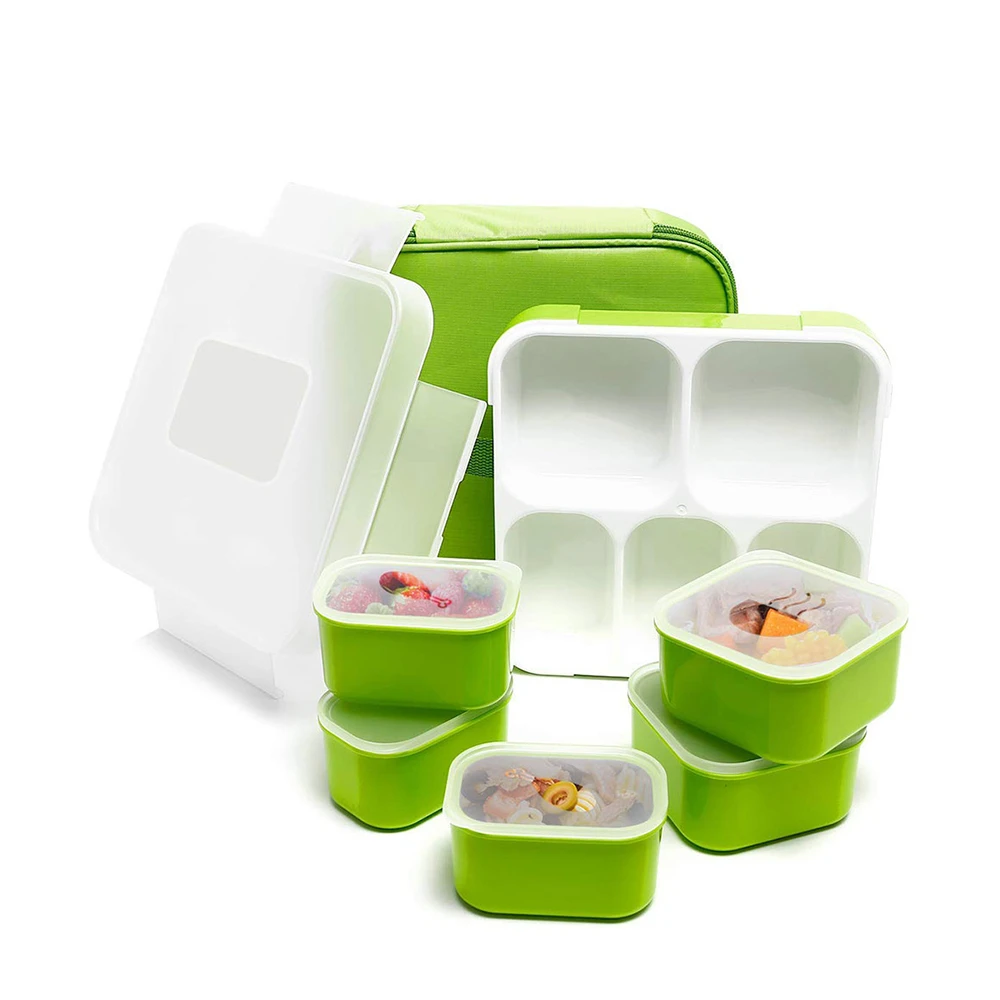Ланч-бокс контейнер для еды ящик хранения Bento Microwavable герметичный 5 отдельно отсек