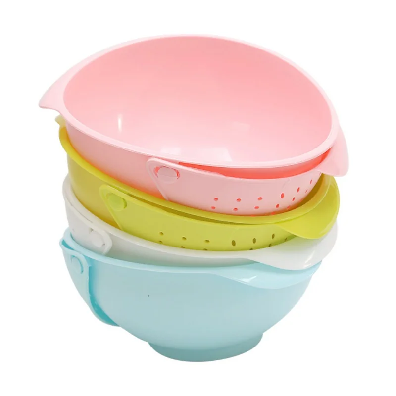 

Kitchen Colander Wash Rice Vegetable Drain Basket Fruit Multifunction Tool Accessaries 28.5x 24.5x12.5cm