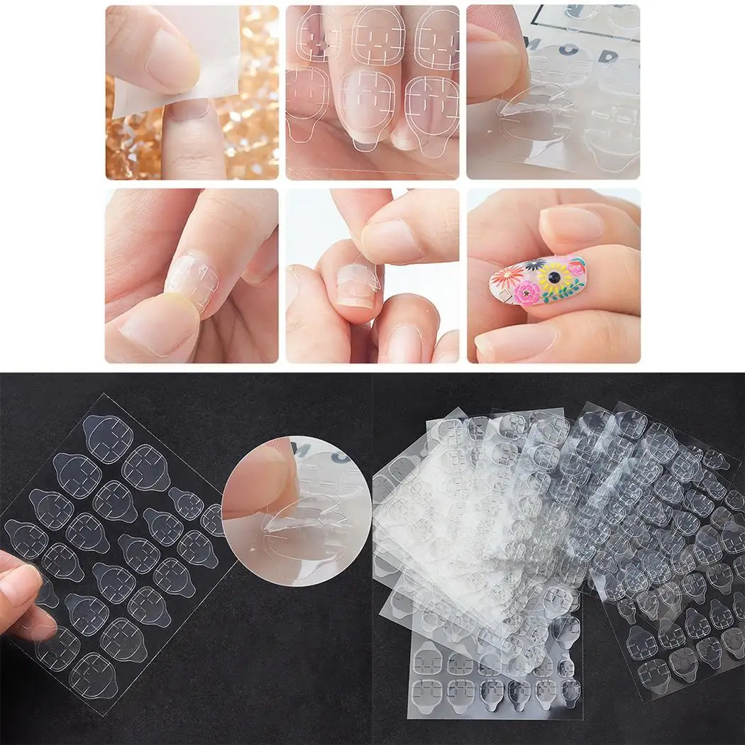 Модная Двусторонняя самоклеящаяся клейкая лента для ногтей двухсторонняя