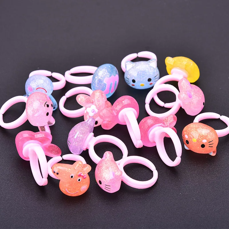 Оптовая продажа 12/36/50/100 шт. Милые смешанные пластиковые Peppa кролик мультфильм
