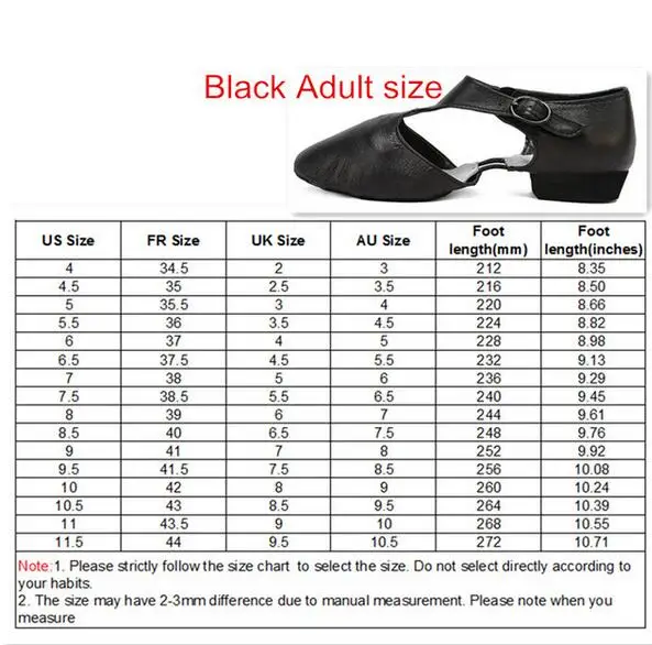 Black adult size Профессиональные кожаные танцевальные босоножки для учителя джаза; обувь для учителя; сандалии; обувь для джазового танца - Цвет: Black adult size