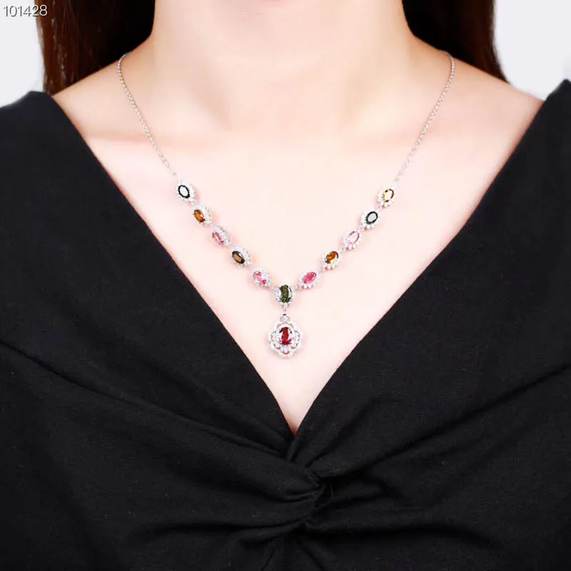 CSJ новый дизайн мода натуральная жемчужная цепочка с необычным цветом Турмалин в