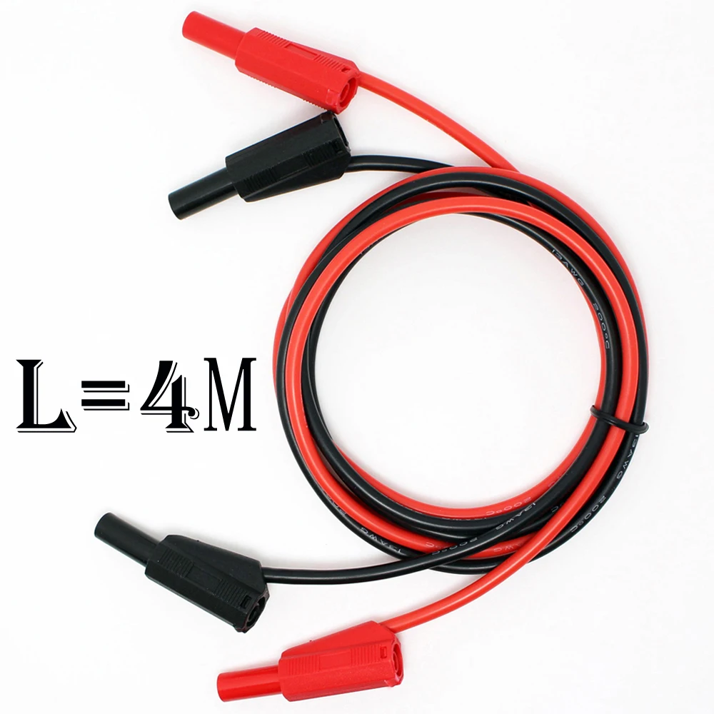TL401 4 0 метров Высокое качество 13AWG гибкие силиконовые испытательные выводы мм