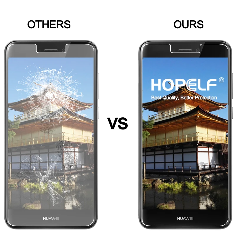 2 шт HOPELF закаленное стекло для huawei P8 Lite Защитная пленка для экрана телефона для huawei P8 Lite закаленное стекло