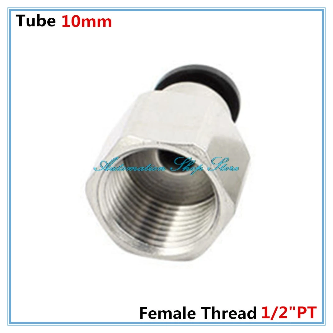 

5 Pcs 10mm Tube to 1/2"PT Female Thread Dia Pneumatic Quick Fitting Coupler PCF10-04