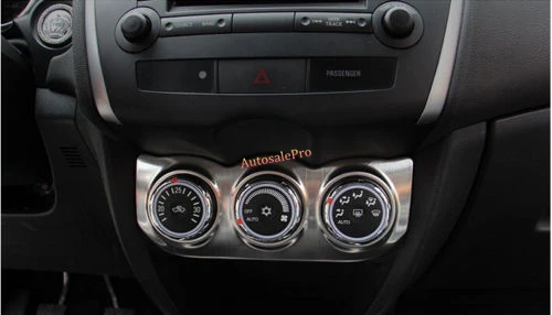 Стальная Матовая Внутренняя накладка кнопки кондиционера для Mitsubishi ASX RVR Outlander Sport