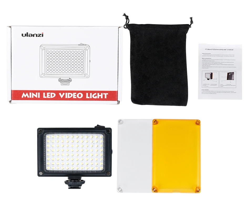 Ulanzi TF 96 LED фото видео свет на камеру Горячий башмак крепление для камеры Canon Nikon