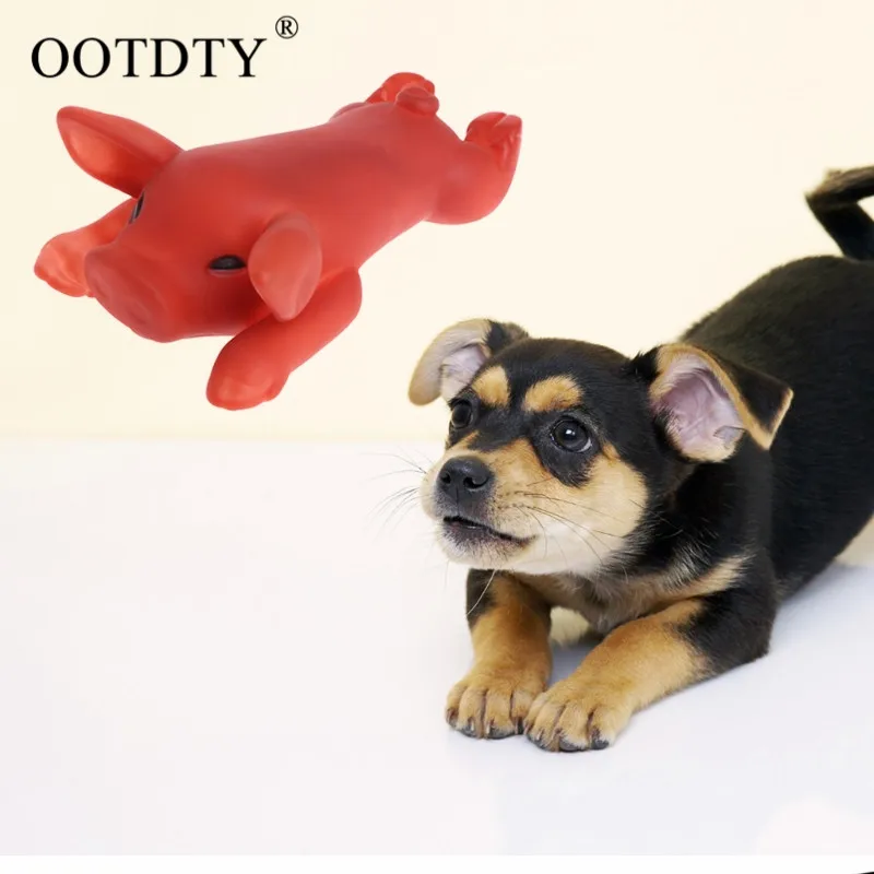 OOTDTY Pet резиновая игрушка для собаки Жевательная свинья жевательная Кричащие