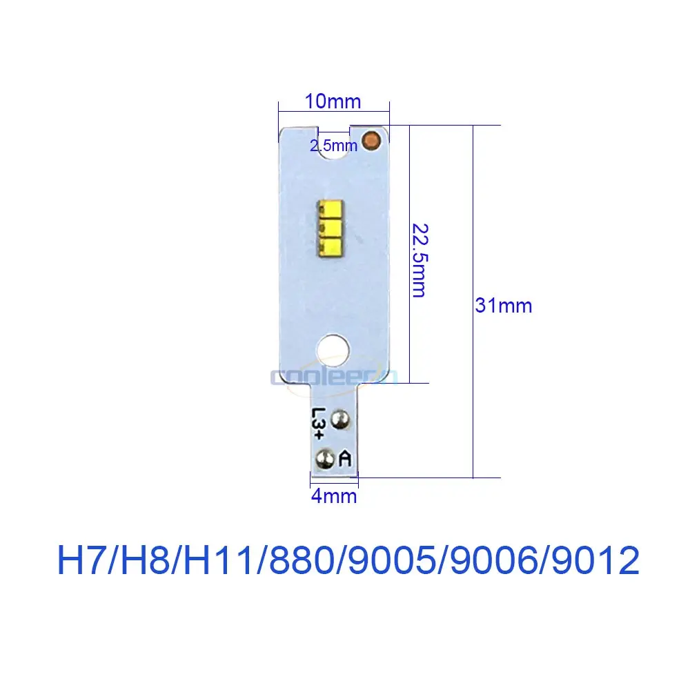10pcs H7 (5A 5B) 10 шт. светодиодная лампочка в автомобиль чип ZRS светильник источник для X3 авто светодиодный налобный фонарь H1 H3 H4 H7 H11 880 9004 9005 9006 9012 головной светильник светодиодный чипы - Испускаемый цвет: 10pcs H7 (5A 5B)