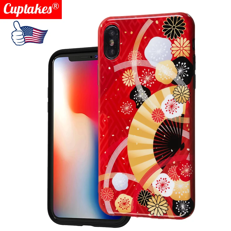 Красные чехлы с мультяшным рисунком для Apple iPhone X 7 8 Plus 6 6S Мягкая силиконовая