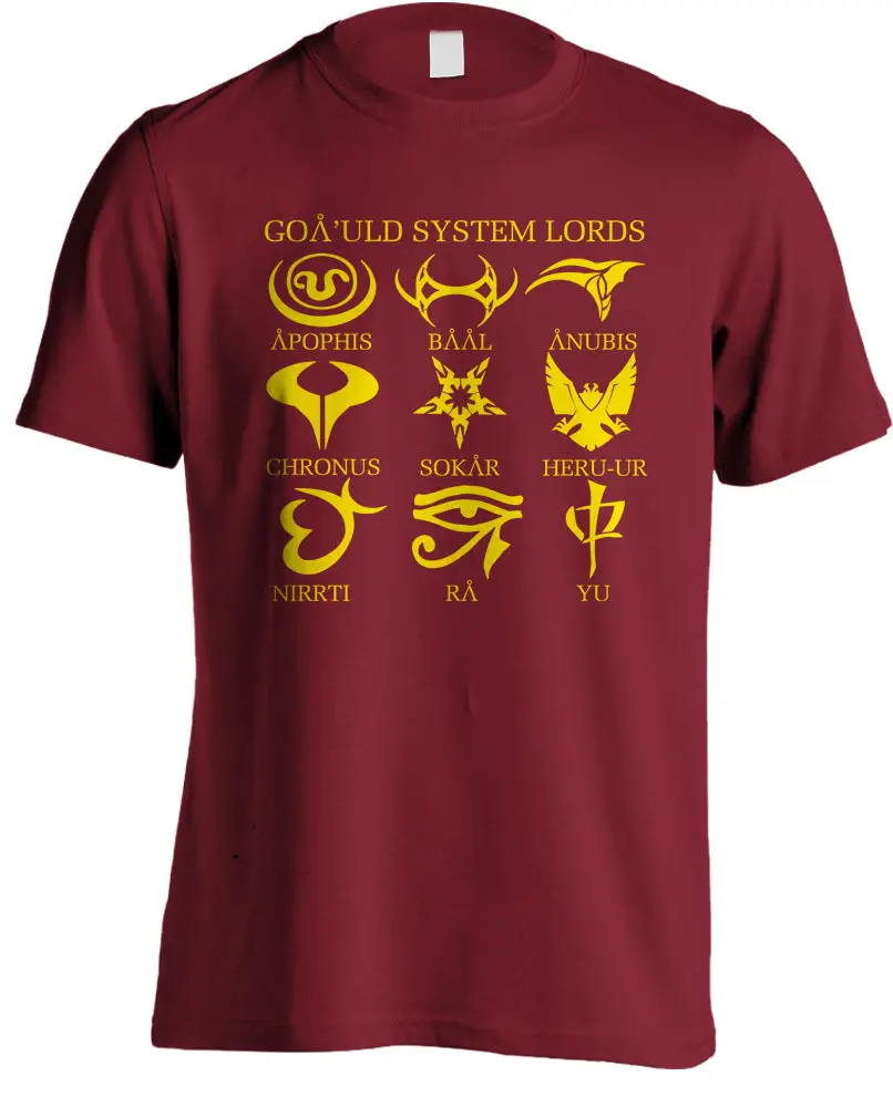 Звездные ворота SG1 Goa'uld system Lord Emblem tv Series футболка классная Повседневная для