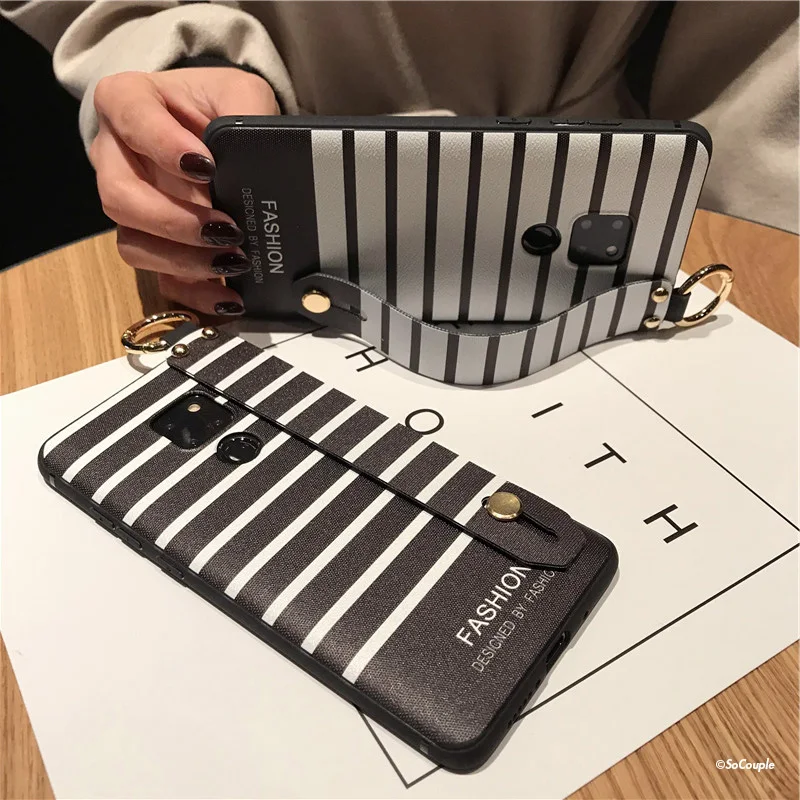 SoCouple чехлы с ремешком на запястье для телефона Huawei Mate 10 20 Pro 30 Lite P10 P20 P30 Nova 3i 5i Honor