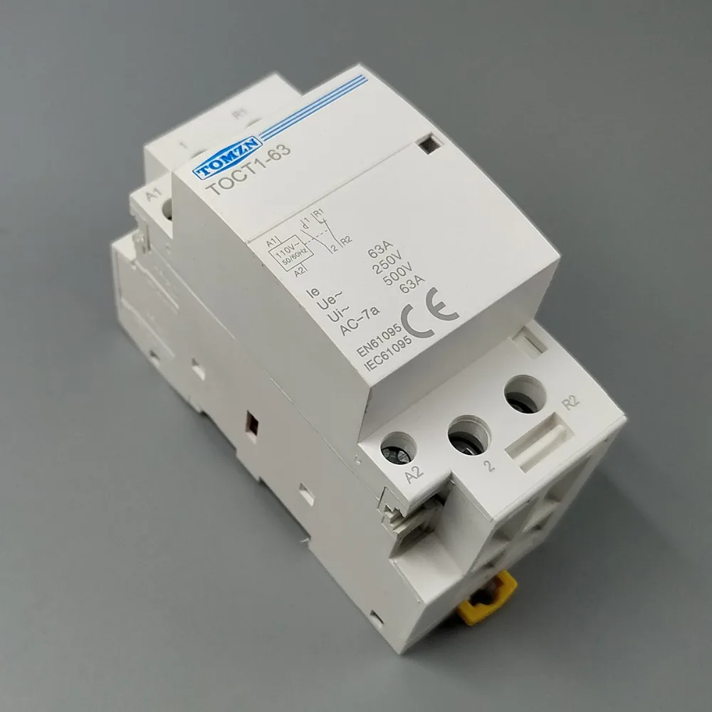 TOCT1 2P 63a 110 В катушка 230 В/220 50/60 Гц Din рейка бытовой модульный контактор переменного