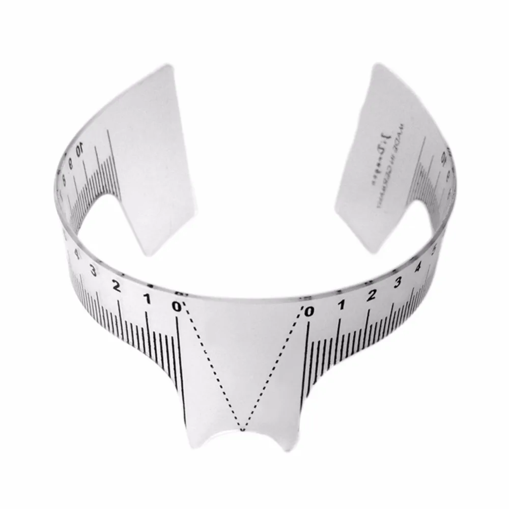 5 шт. Пластик бровей линейка для нанесения татуировки перманентный макияж радиан