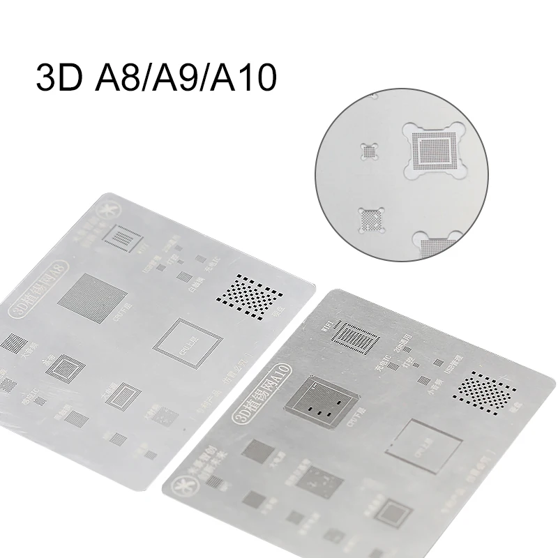 

UANME Mi jing 3D BGA Reballing Stencil dedicate kit for A8 6G 6P A9 6S 6SP A10 7 7P A11 8 8P A12 XS/XR XSMaX
