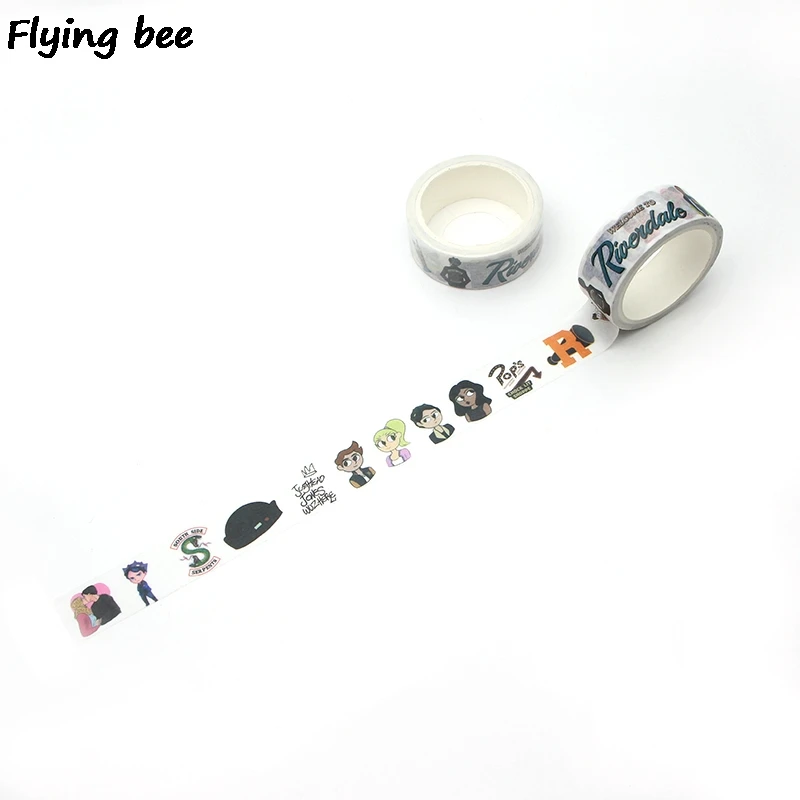 

20pcs/lot Flyingbee 15mmX5m Paper Washi Tape Creative Adhesive Tape DIY Scrapbooking Sticker Label Masking Tape X0261