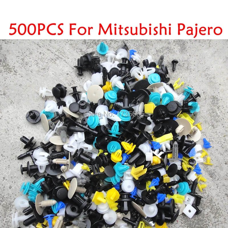 500 шт. для Mitsubishi Pajero Mini Rvr Montero Sport Outlander Space Star Mirage Montero Автомобильная Смешанная заклепка на автомобильный бампер фиксатор