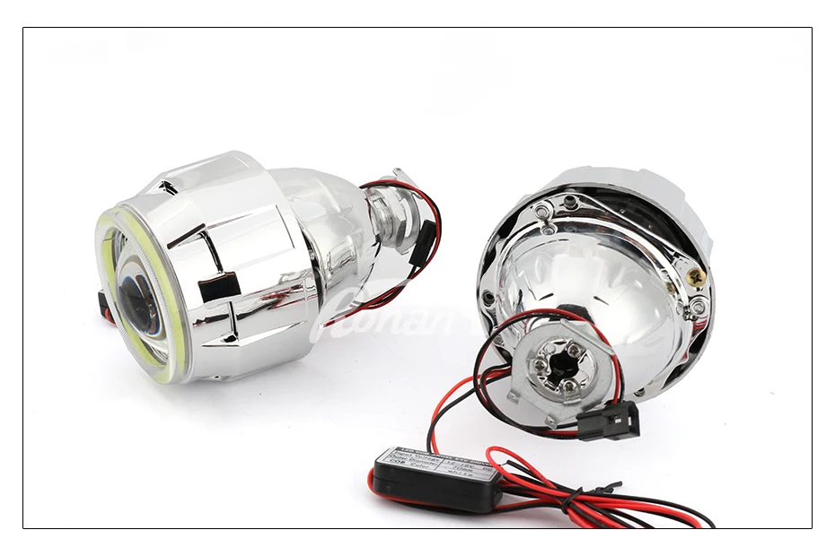 Ронан 2,5 ''Bi Xenon H1 Ultimate проектор фара HID объектив 7,1 8,1 белые светодиоды DRL 70 мм удара Ангельские глазки для H4 H7 фар
