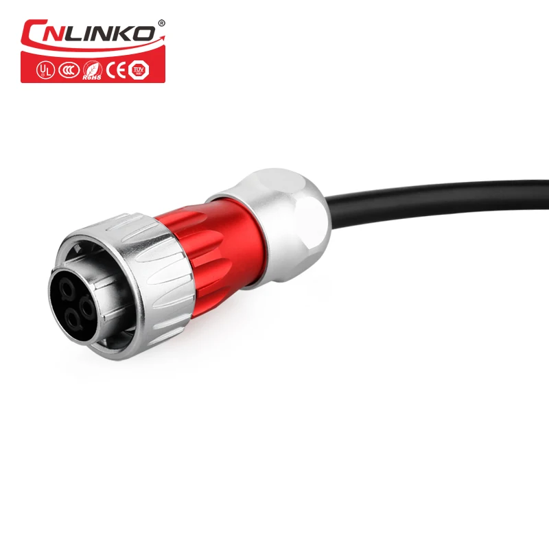 Cnlinko позолоченный 3 Pin 25A авиационный разъем Открытый водонепроницаемый IP67