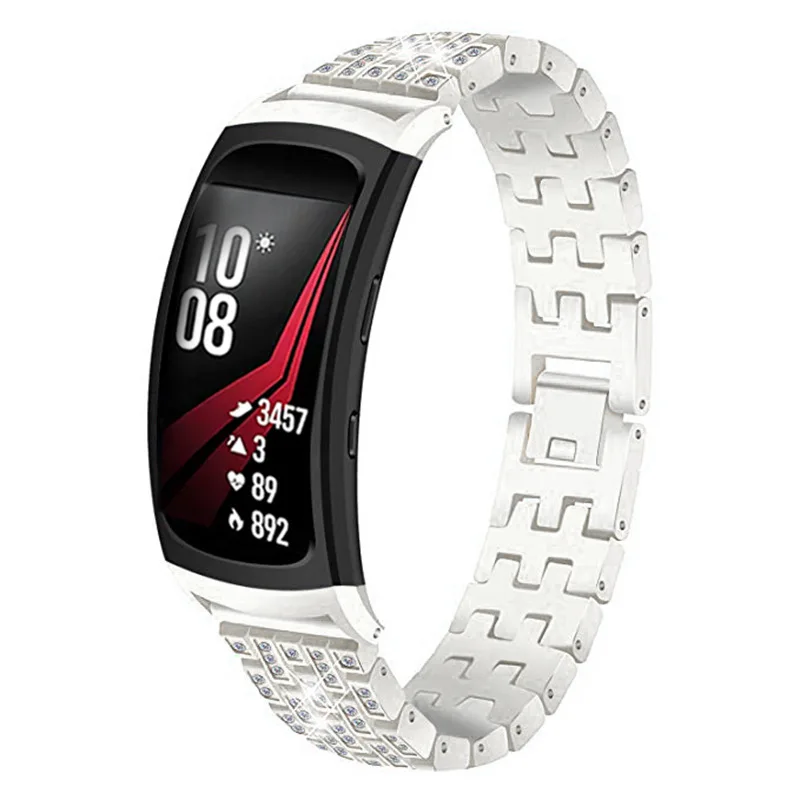2 в 1 для samsung Galaxy gear Fit2 pro ремешок из нержавеющей стали металлический ремешок для samsung Galaxy gear Fit 2 SM-R360 браслет