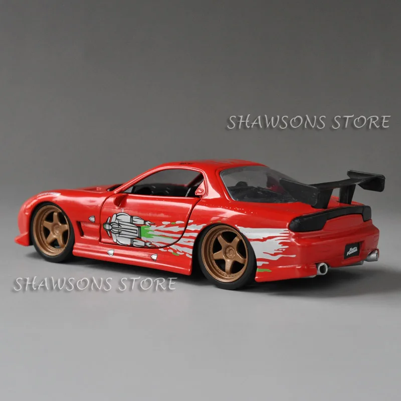 Jada литой гоночный автомобиль модель игрушки 1:32 1993 Mazda RX-7 миниатюрная коллекция