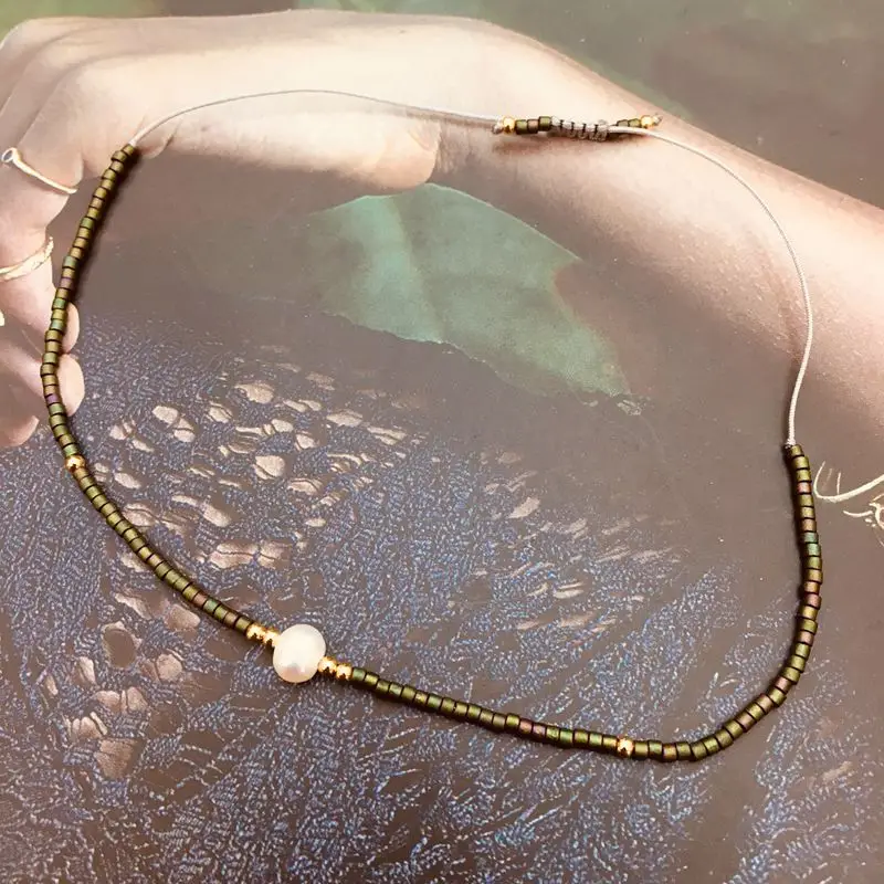 

Miyuki Single Pearl Bracelet For Women Mini Beads Seeds Crystal Handmade Adjustable Bracelet Bangles Boho Simple Jewelry Gift