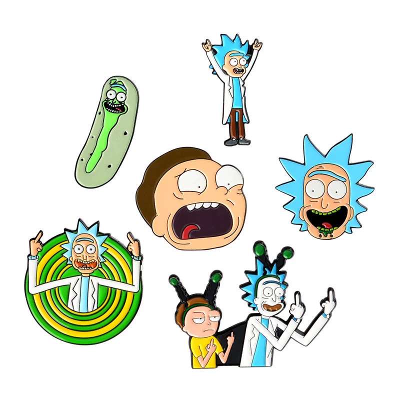 1 PC Cartoon Brooch Personality Metal Badges for Clothes Icon Backpack Brooches Women Badge Students | Дом и сад