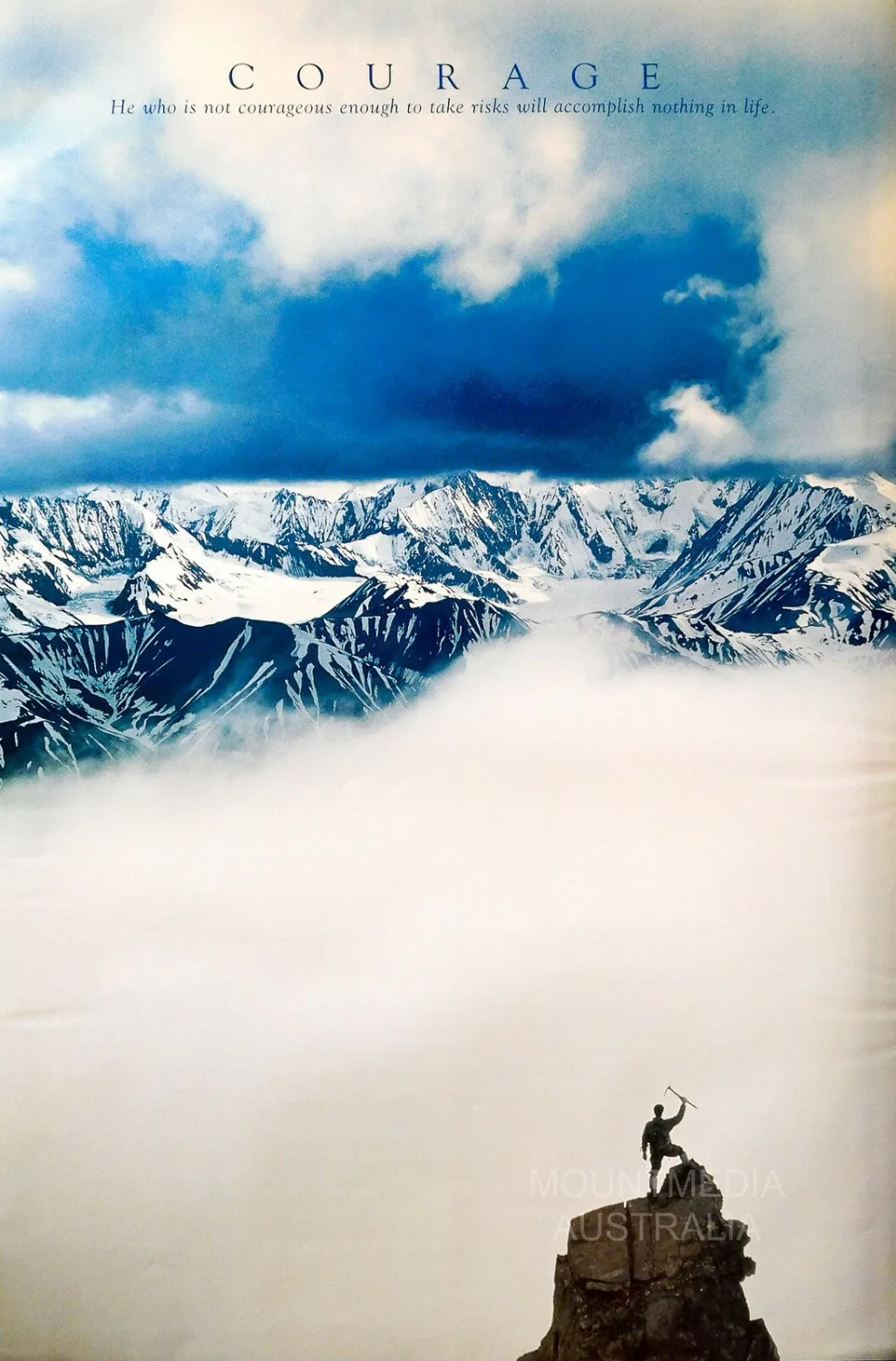 Фото Мужество-альпинизм мотивационные шелк постер декоративная стена краска 24x36inch |