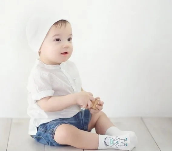 Носки детские хлопковые Асимметричные Нескользящие для новорожденных мальчиков