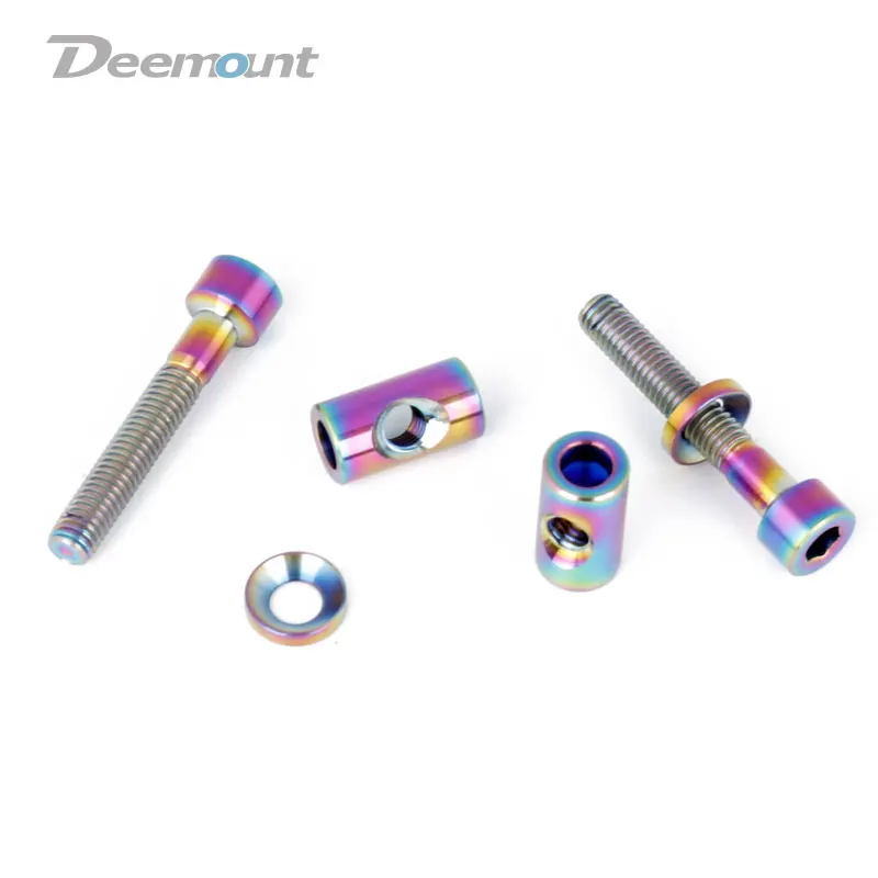 Deemount 2 шт. M5x30/40 велосипедная Подседельный штырь титановые болты с шестигранной