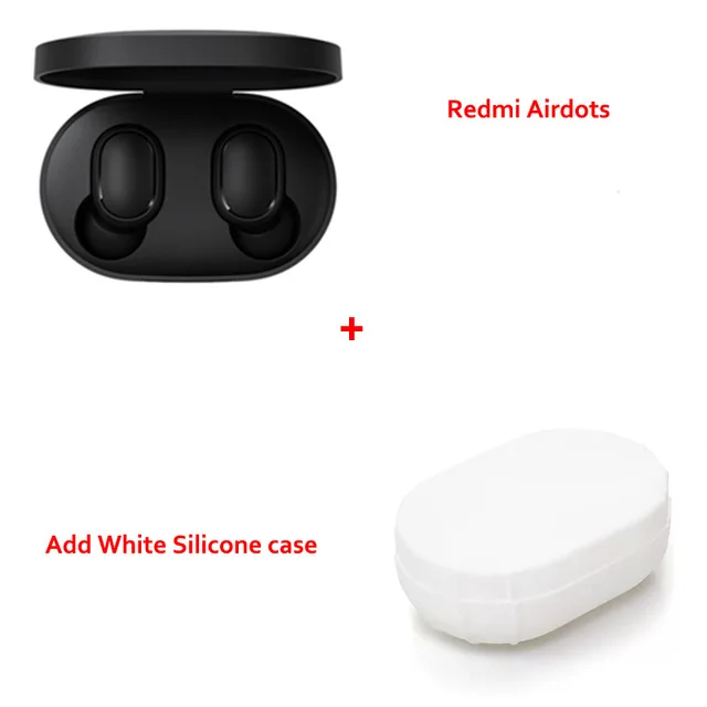 With White case Xiaomi Redmi Airdots Xiaomi беспроводные наушники Голосовое управление Bluetooth 5,0 шумоподавление управление - Цвет: With White case