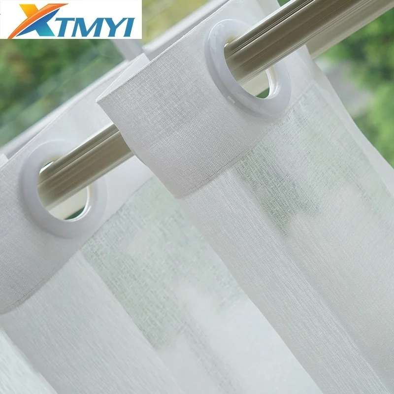 Белый вышитый тюль шторы s Роскошные Оконные Занавески для гостиная лечения