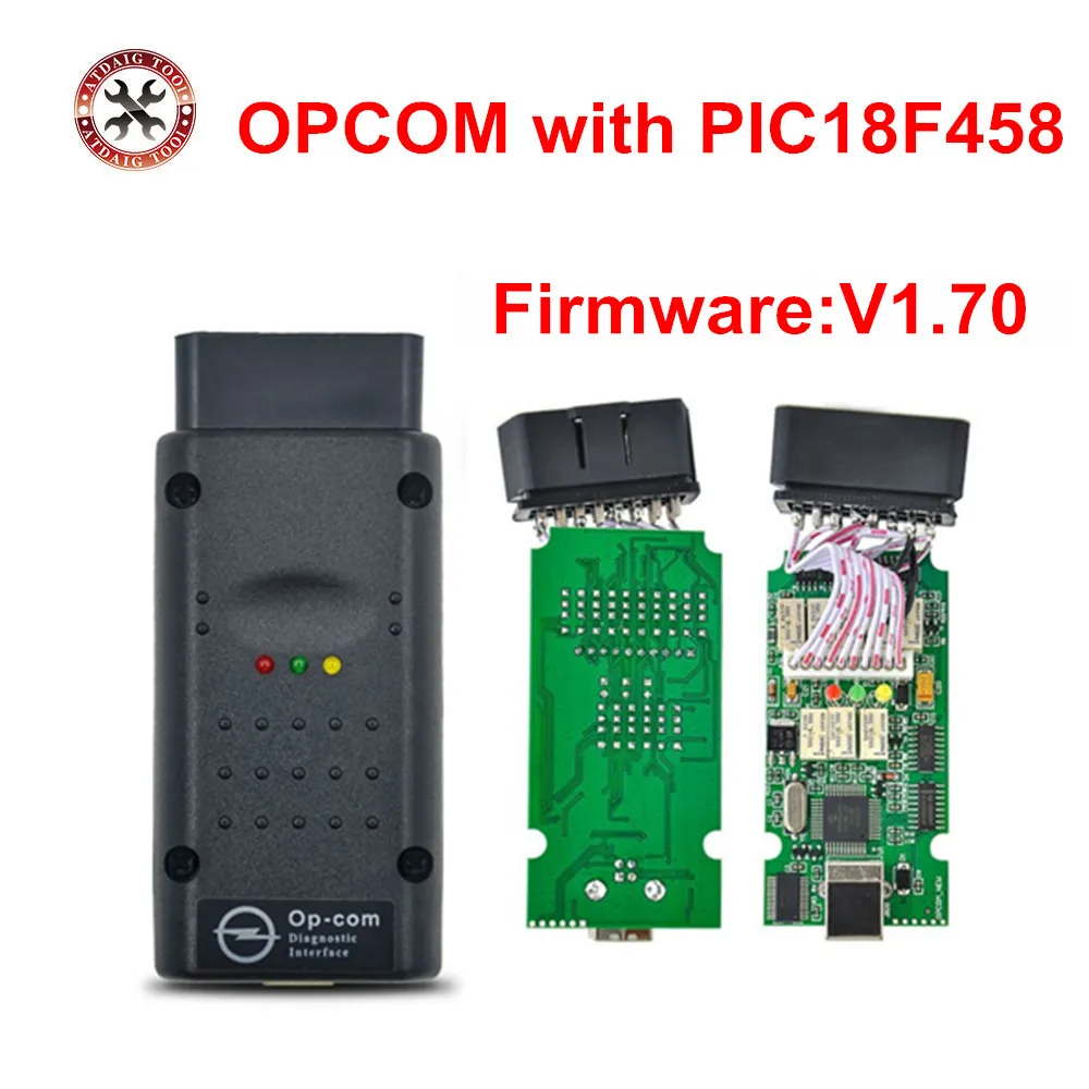 Профессиональный OBD2 OPCOM V1.70 Поддержка Обновления флэш для Opel OP COM с PIC18F458 прошивки