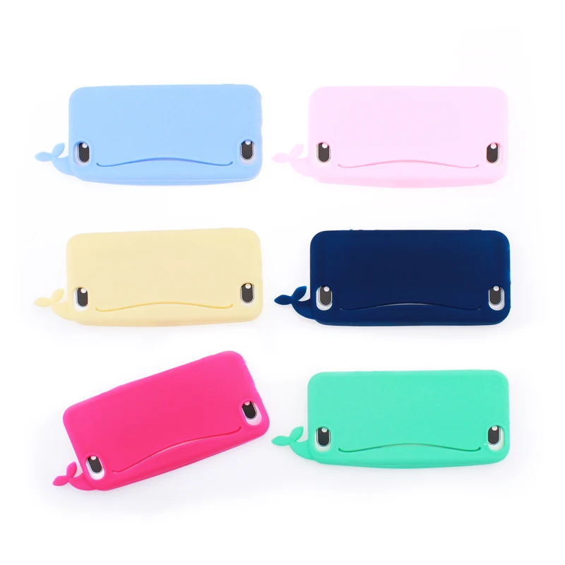 Cute Big mouth Whale phone cases for Apple iPhone 5 Case Soft Silicone case For 5s cover Kawaii Rubber Card holder |