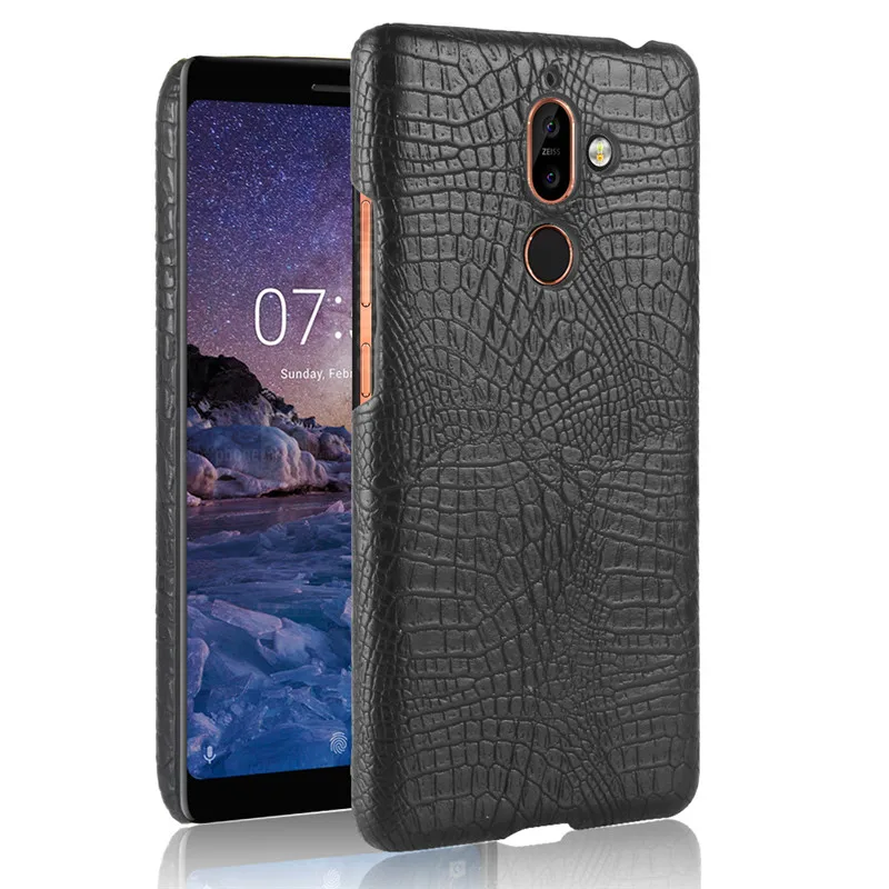 Чехол для Nokia 7 Plus чехол 6 0 жесткая задняя крышка из искусственной кожи телефона