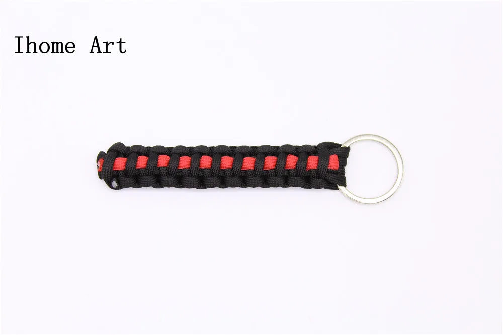 550 Паракорд тонкая синяя красная линия пожарный полицейский брелок синий жизни